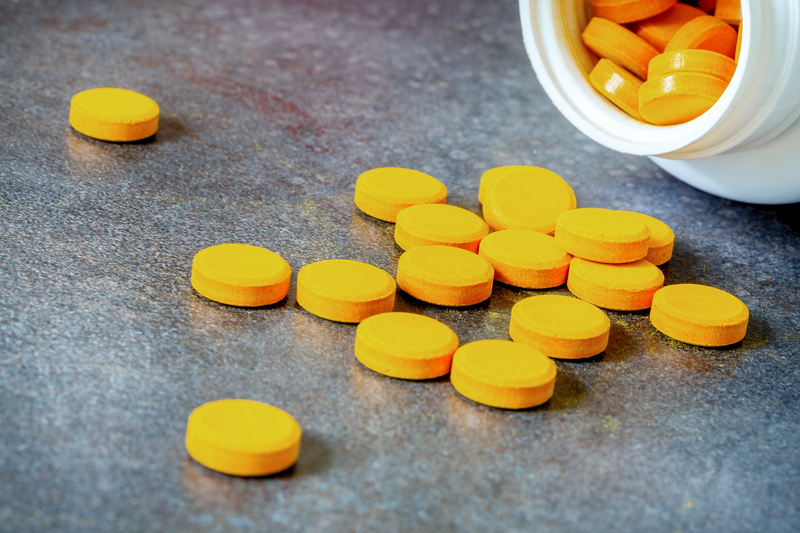 turmeric tablets, a natural food supplement with multiple virtues