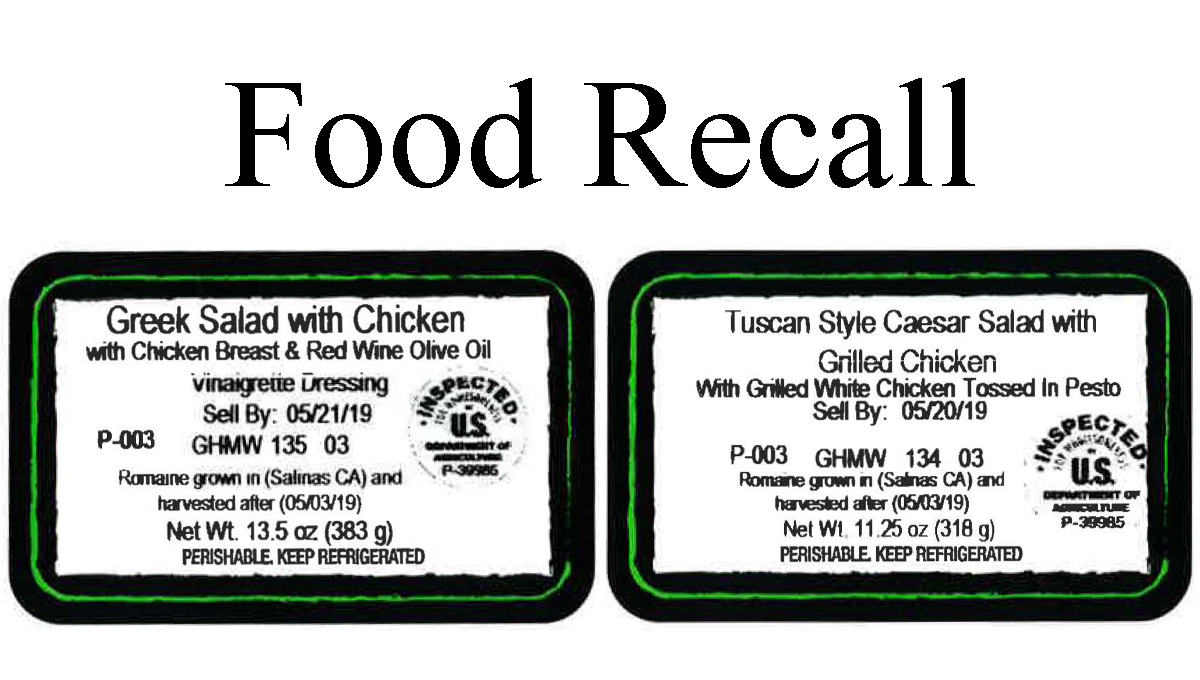 recalled Caito Foods chicken salad