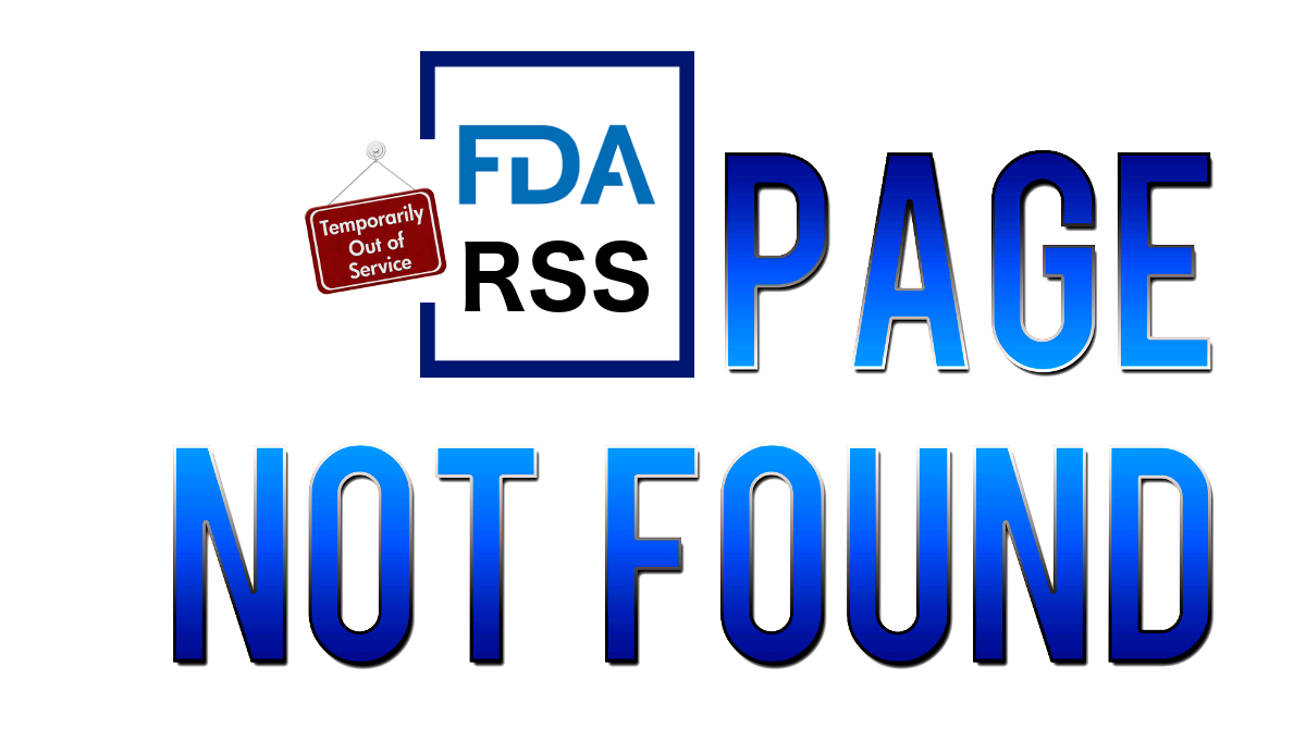 FDA RSS page not found