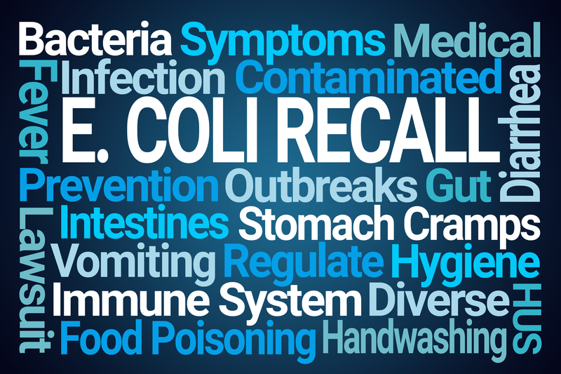 E Coli Recall Word Cloud