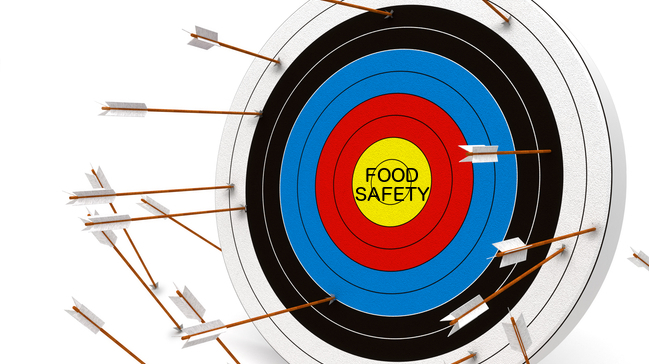 illustration food safety target bulls eye