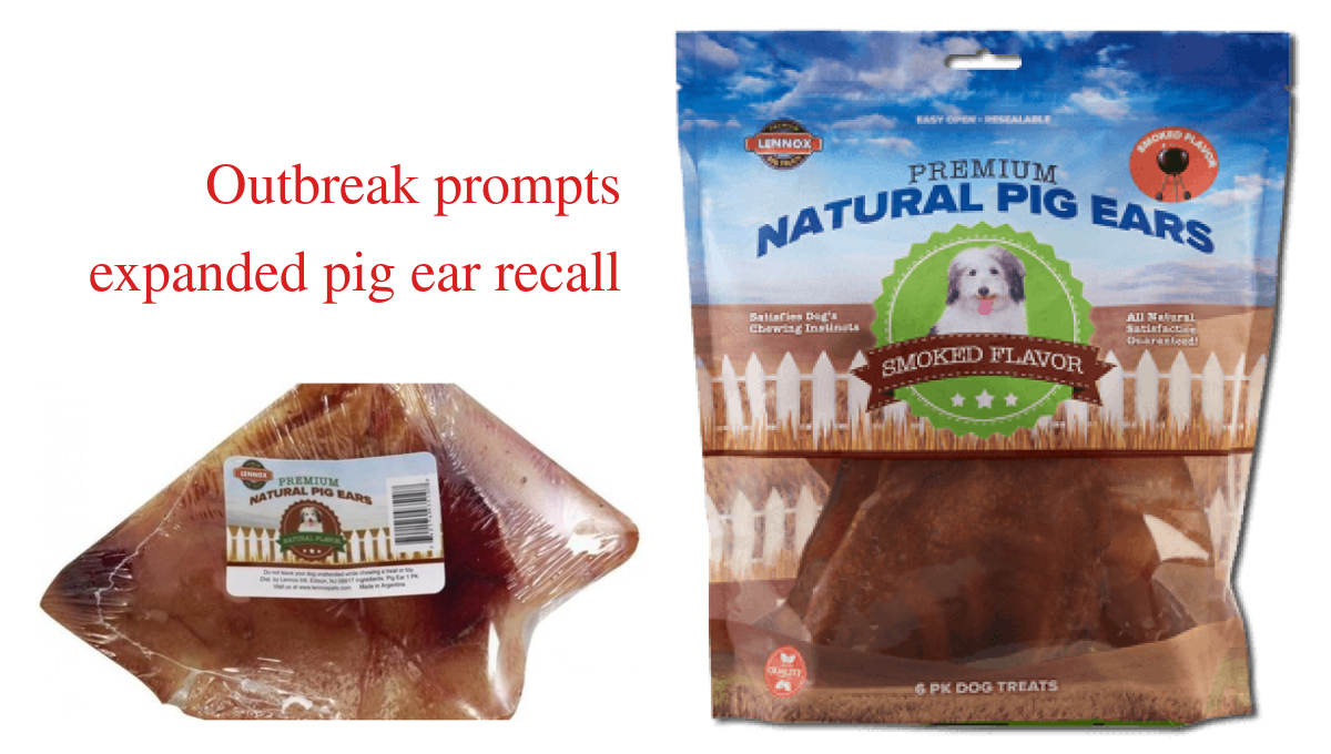 recalled Lennox pig ear dog treats