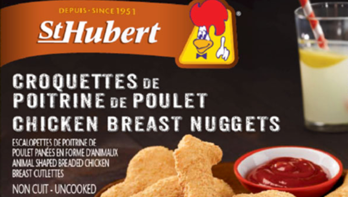 recalled St-Hubert chicken nuggets label