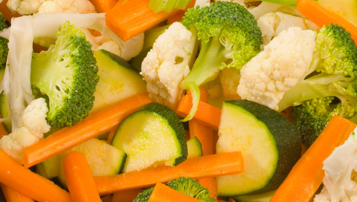 Raw chopped vegetables for stirfry