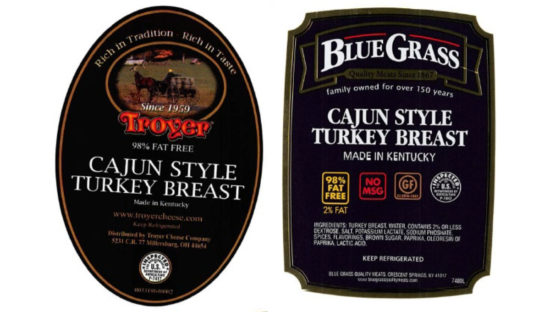 recalled Blue Grass turkey