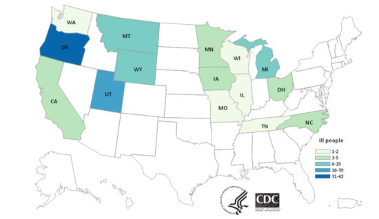 map Salmonella outbreak unknown cause
