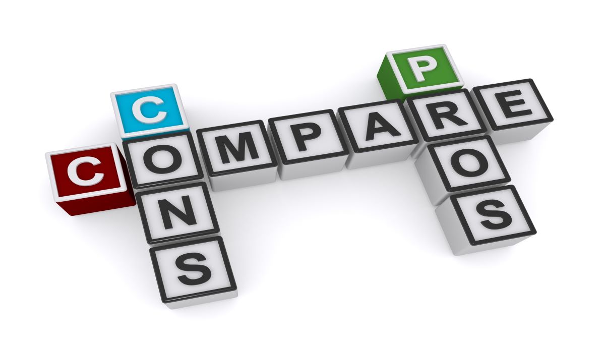 dreamstime_compare pros cons choice