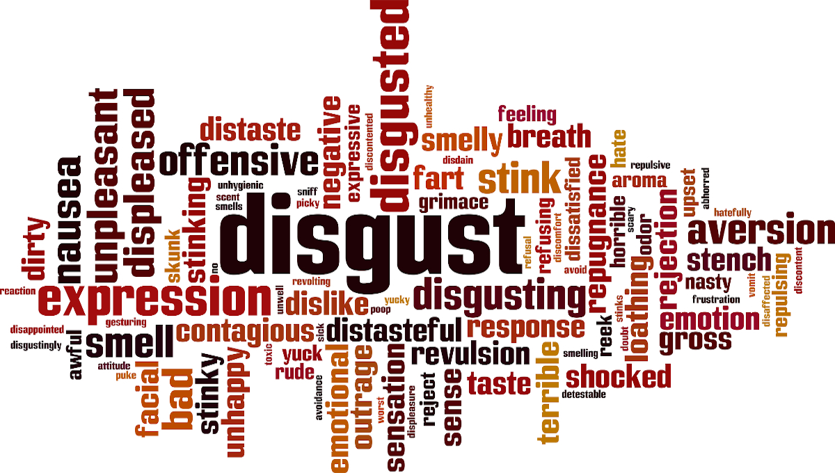 illustration word cloud disgust