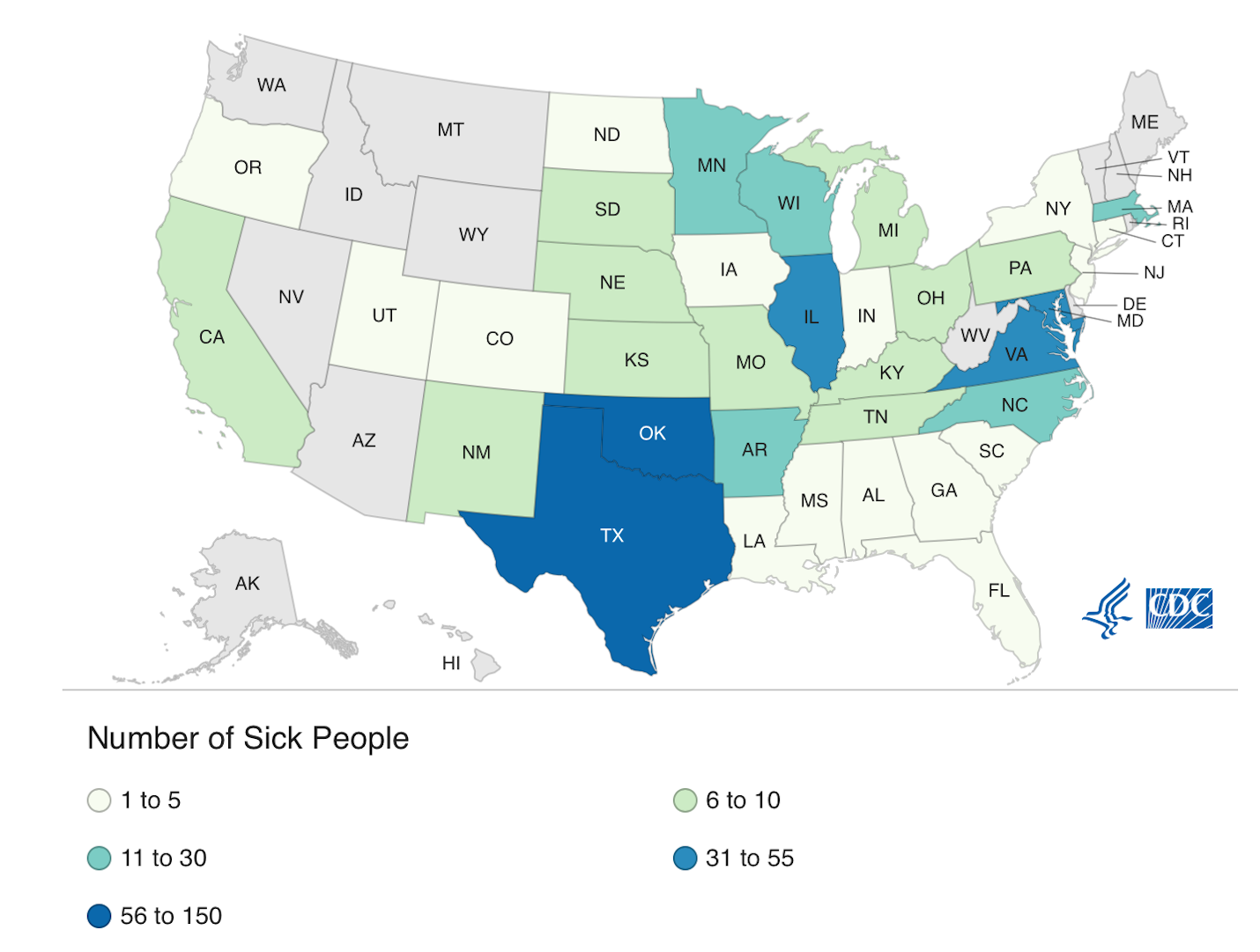 map mystery Salmonella outbreak