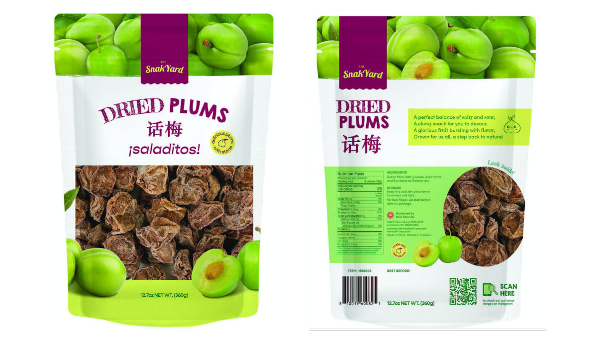 recalled dried plums Alli and Rose