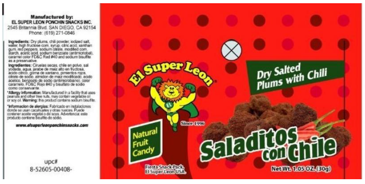 recalled dried plums El Super Leon