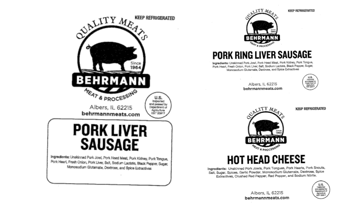 Behrmann Meat and Processing Inc. Recalls