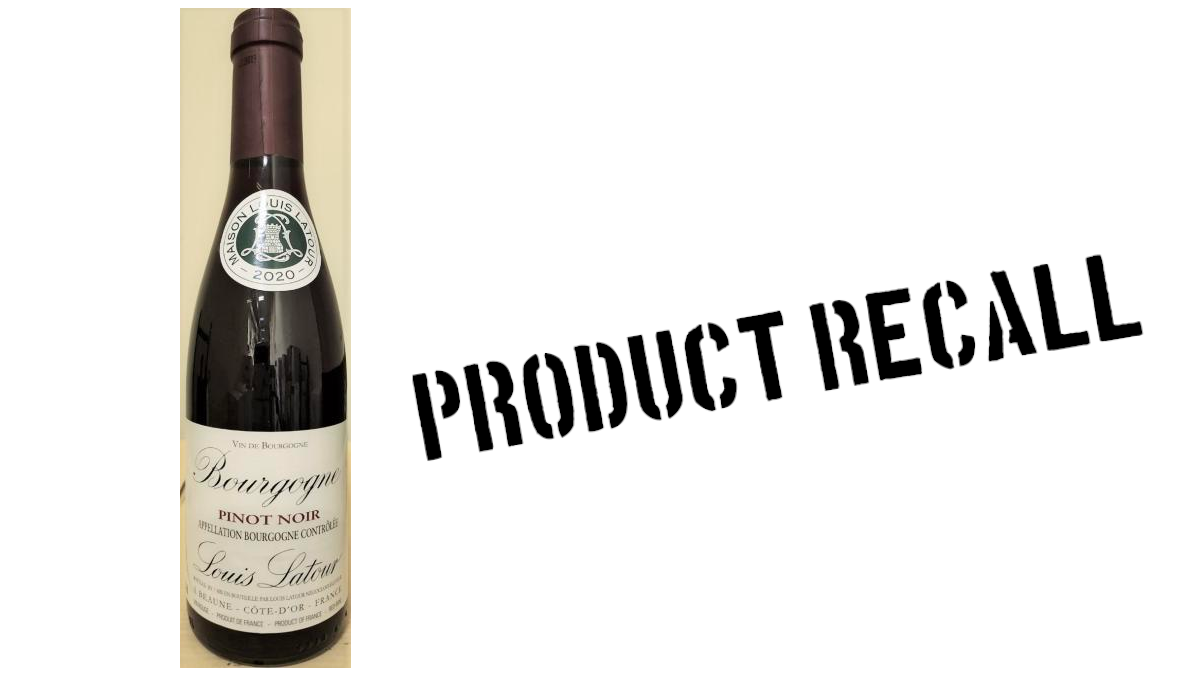 Louis Latour Pinot Noir recalled over glass in product Food