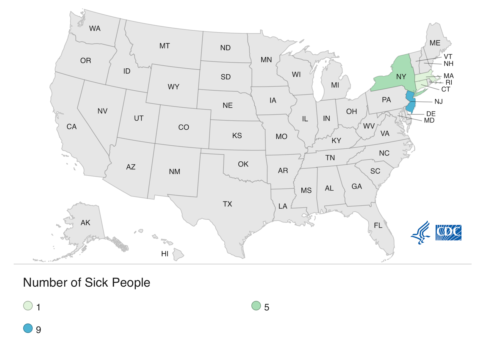 map outbreak Salmonella Saintpaul ground beef 2023