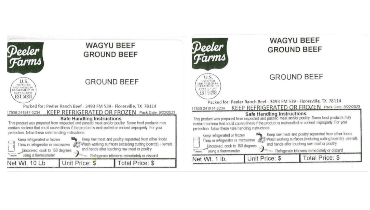 Dean & Peeler Meatworks recall