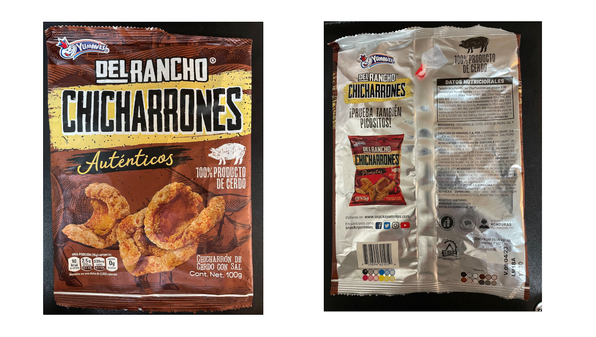 recalled Del Valle Import and Export chicharrones
