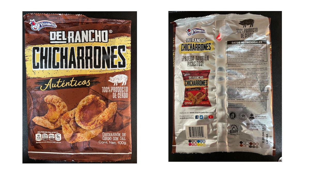 recalled Del Valle Import and Export chicharrones