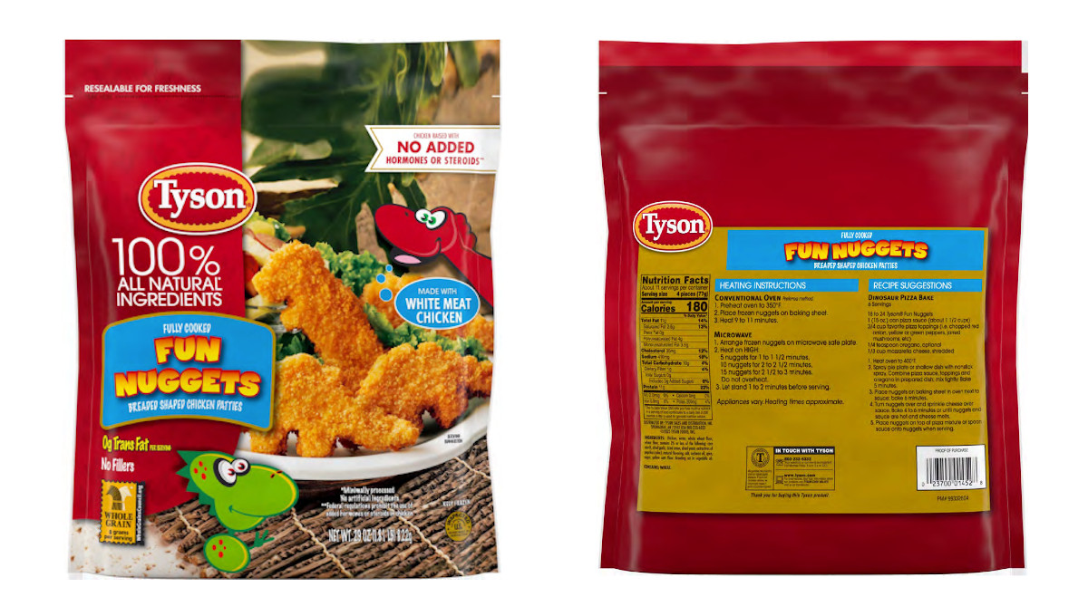 recalled Tyson chicken Fun Nuggest