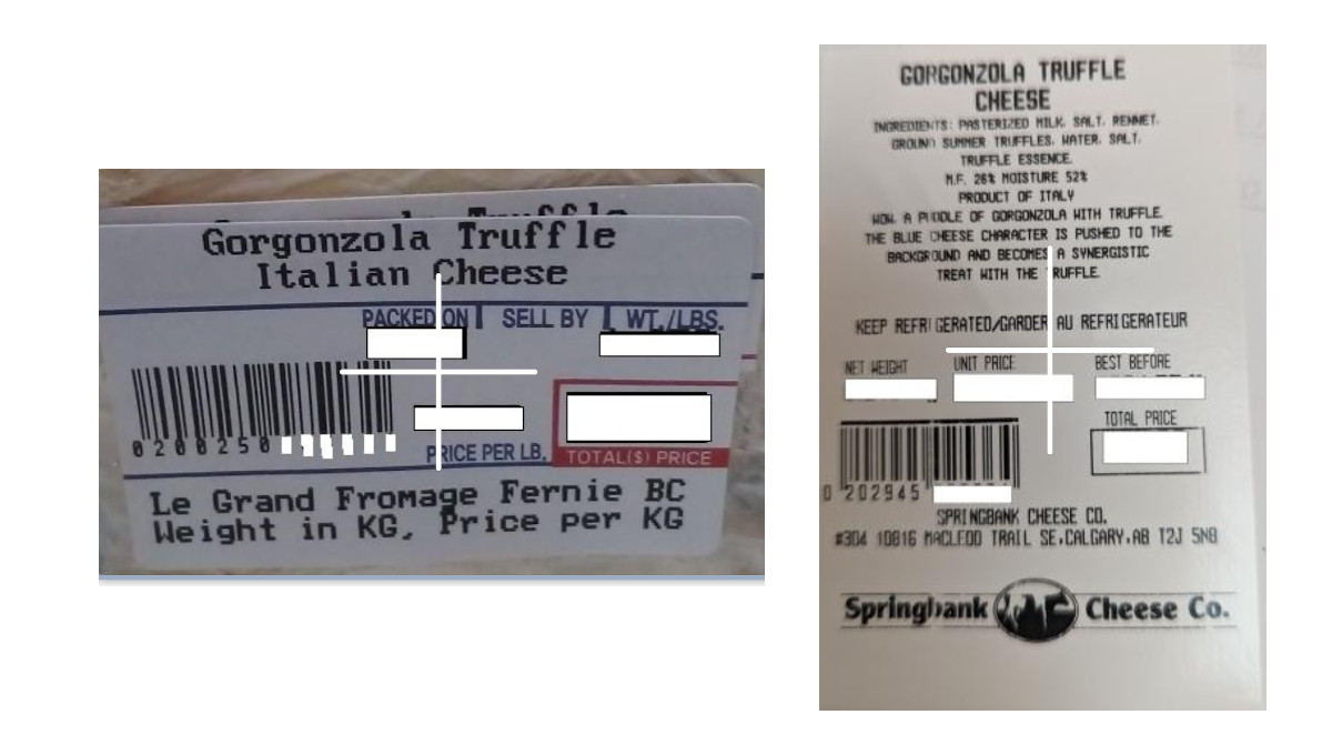 recalled cheese CFIA