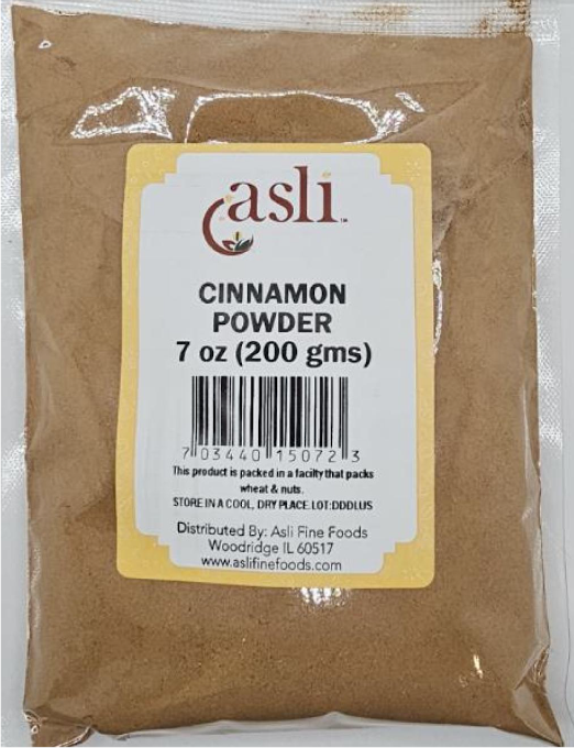 recalled Asli cinnamon