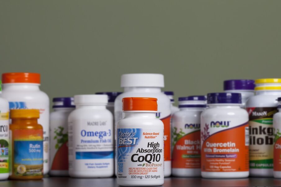 shelf of supplements