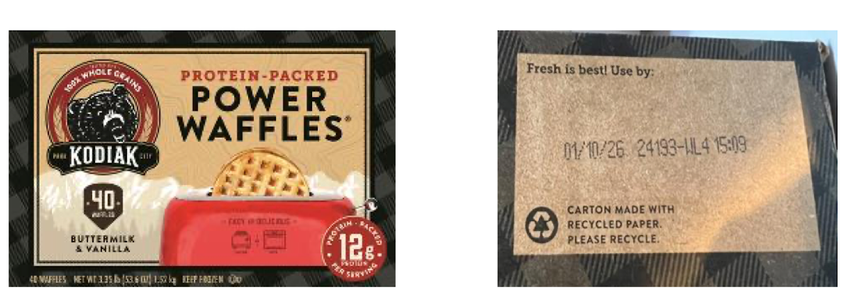 recalled Costco Kodiak waffles