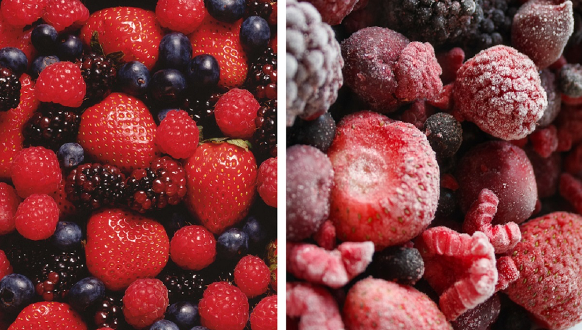 fresh and frozen strawberries blueberries raspberries