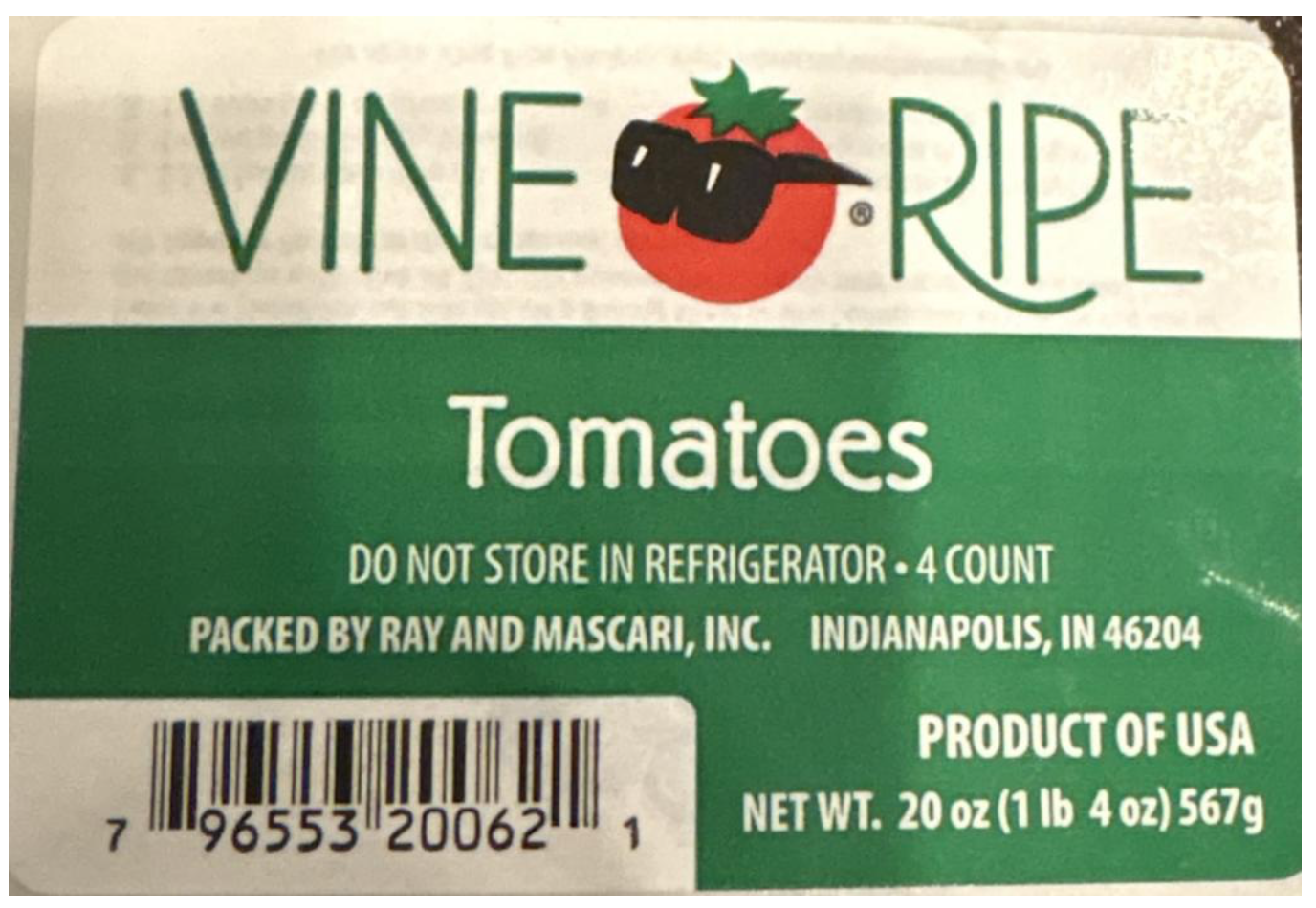 recalled tomatoes Ray & Mascari Inc.