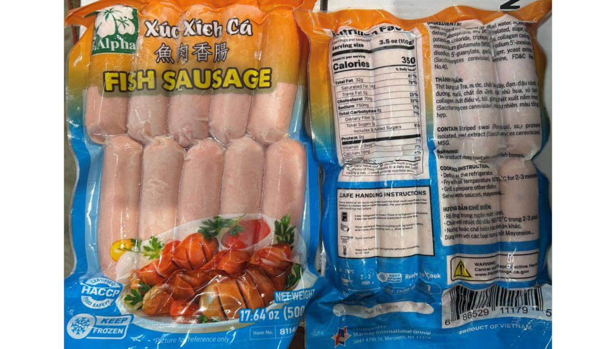 Fish sausage recall