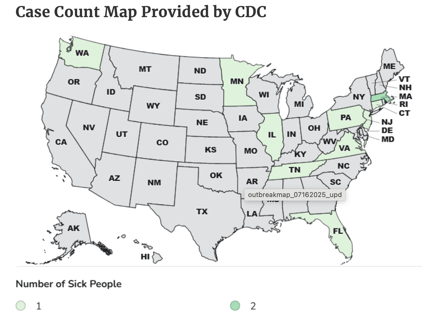 map outbreak Salmonella sprouts
