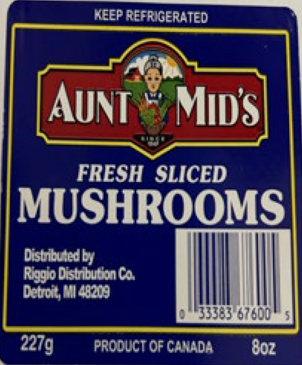 recalled Aunt Mids mushrooms