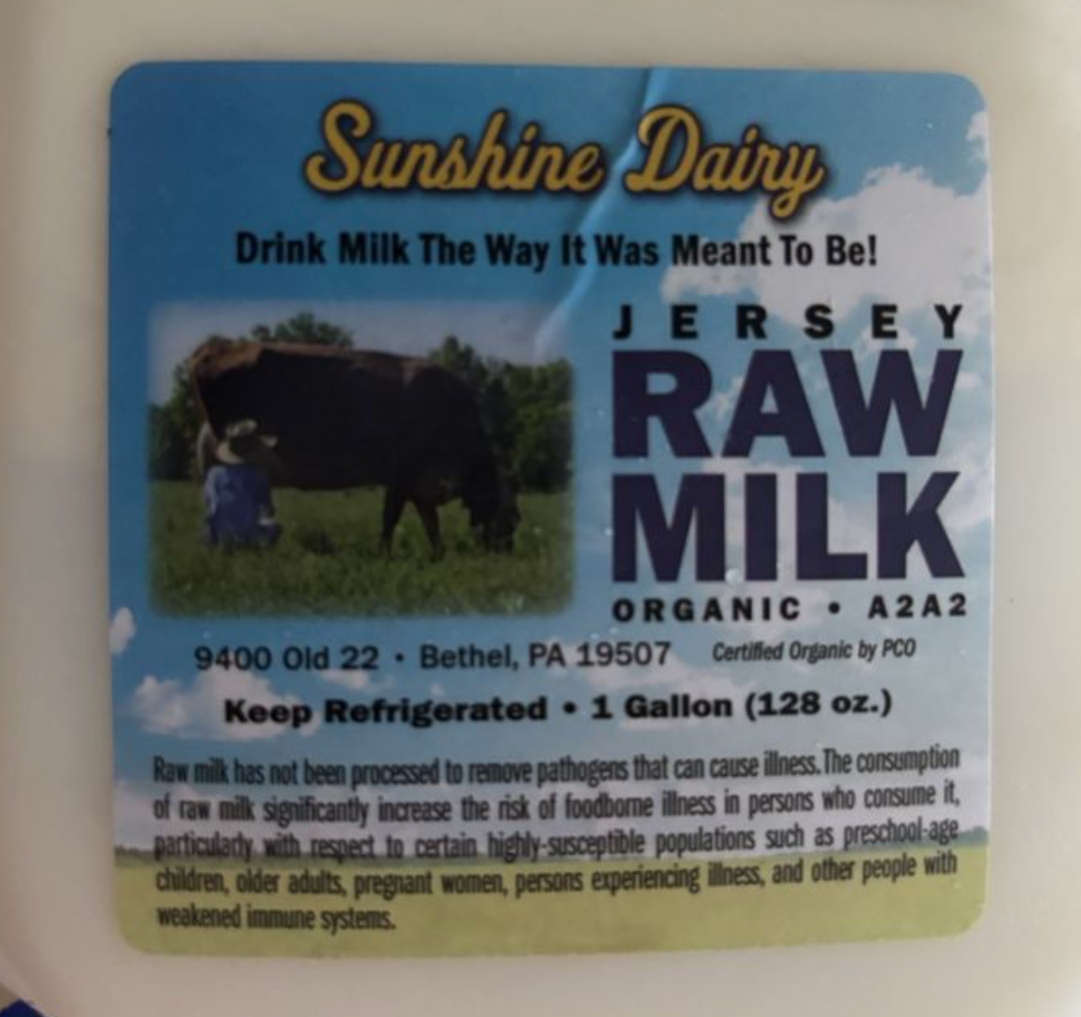 Raw milk contaminated with Listeria; Pennsylvania officials issue warning