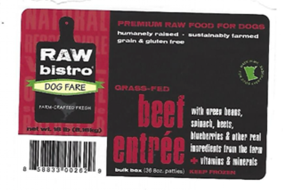 Raw Bistro dog food recalled because of Salmonella contamination